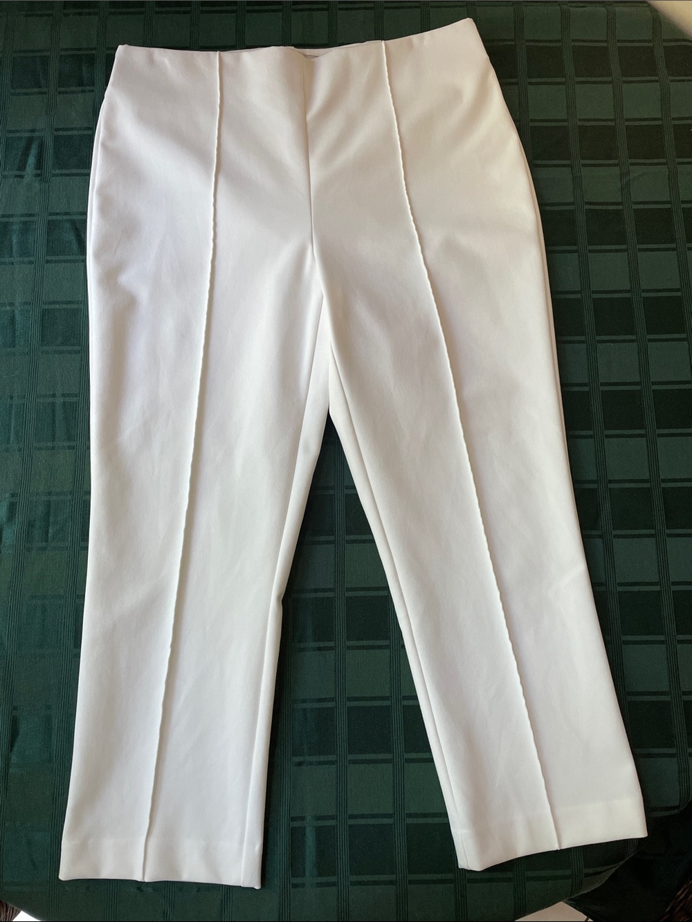 Rachel Zoe White Pants with Cream Waistband